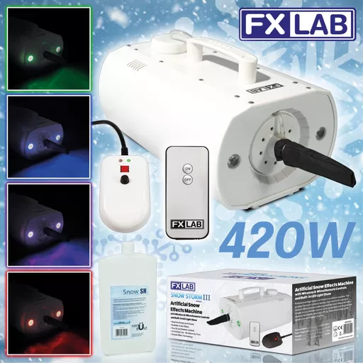 FXLab Snow Storm III Snow Machine with Fluid Bundle