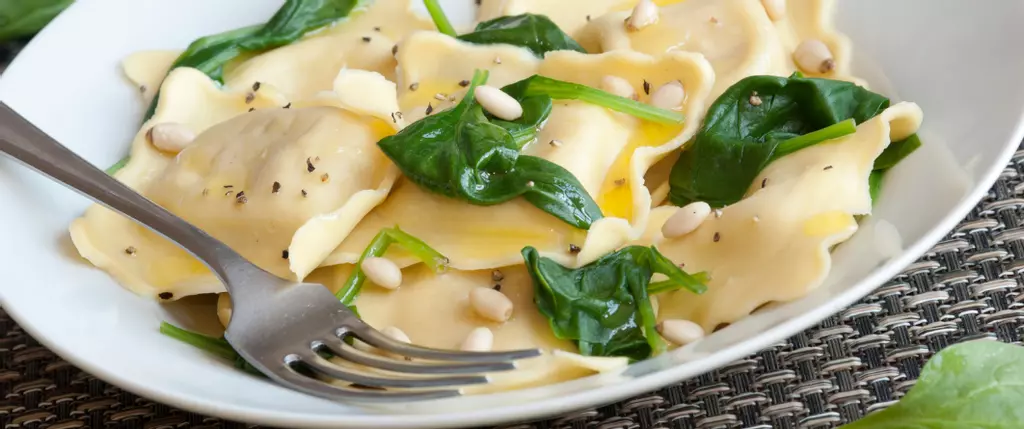 Spinach & Ricotta Ravioli with Brown Butter Sage Sauce