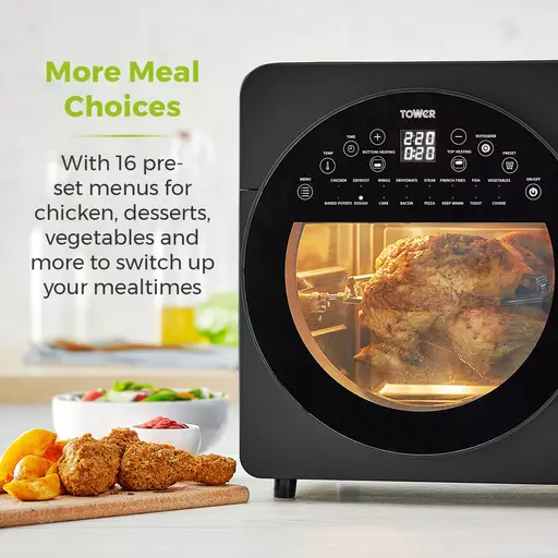 Tower vortx xl 14.5 l 5 in 1 digital air fryer outlet oven with rotisserie