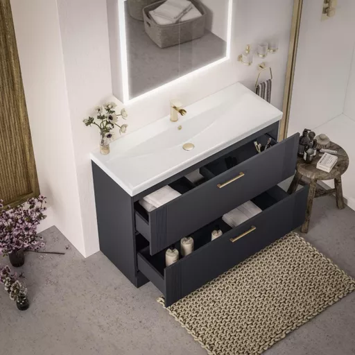 Cranham 120cm Floorstanding Vanity Unit - Matt Anthracite