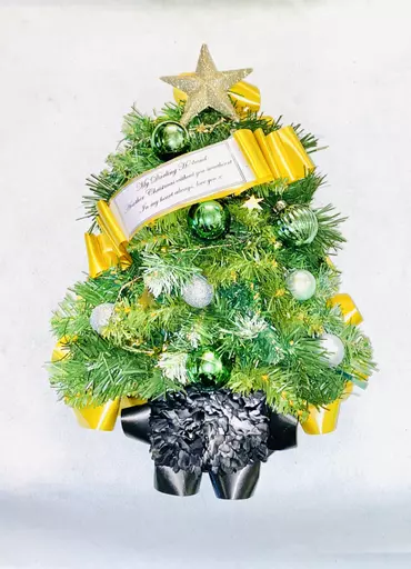 CHRISTMAS TREE SHAPED GRAVE TRIBUTE / MEMORIAL