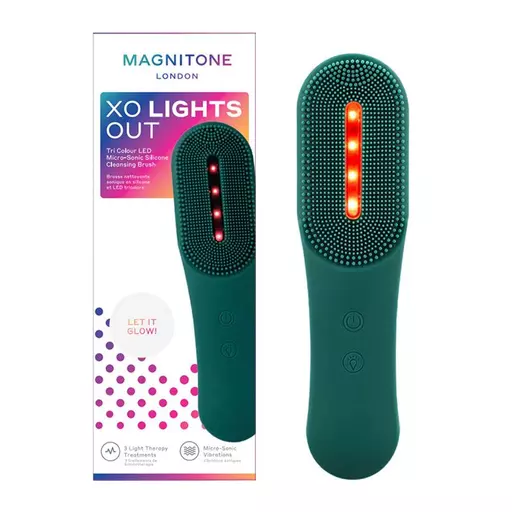 MAGNITONE XO LightsOut LED Tri Colour Silicone Cleansing Brush