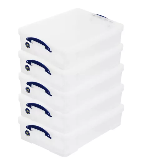 Pack of 5 - 33L Storage Box With Secure Lid
