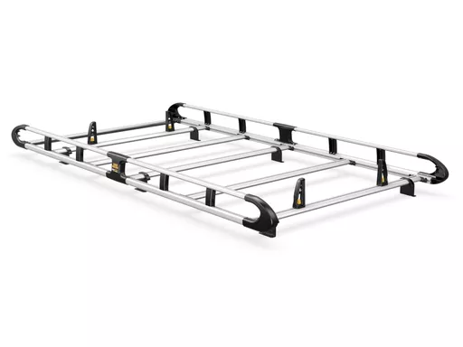 Nissan Primastar 2022-Onwards L2, H2 Twin Rear Doors - ULTI Rack+ (Aluminium) - 5 Bar Roof Rack