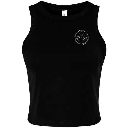 Little Stars Ladies Ribbed Cropped Tank Top