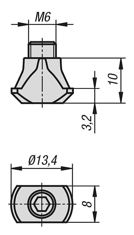 Potential Equaliser. 8mm Slot Width. Steel.