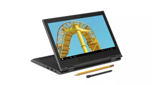 Lenovo 300e 2nd Gen (AMD) AMD 3000 3015e Hybrid (2-in-1) 29.5 cm (11.6") Touchscreen HD 4 GB DDR4-SDRAM 128 GB SSD Wi-Fi 6 (802.11ax) Windows 10 Pro Black