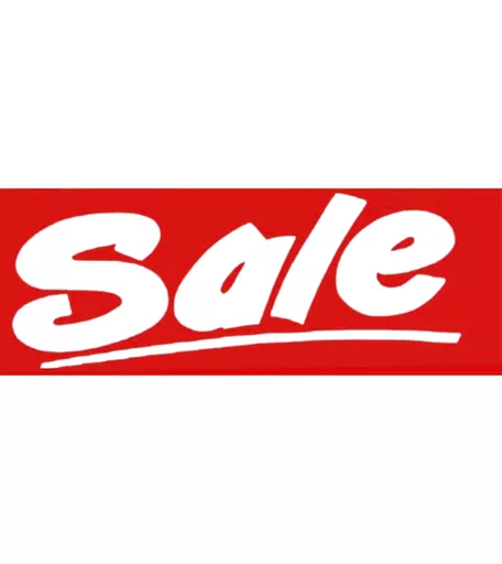 Italic “SALE” Poster – Red & White (High-Impact In-Store Promotion)