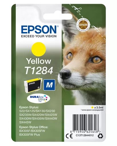 Epson C13T12844012/T1284 Ink cartridge yellow, 225 pages 3,5ml for Epson Stylus S 22/SX 235 W/SX 420/SX 430 W