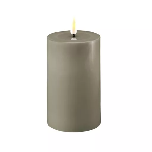 LED Pillar Candle 7.5x12.5cm - Latte