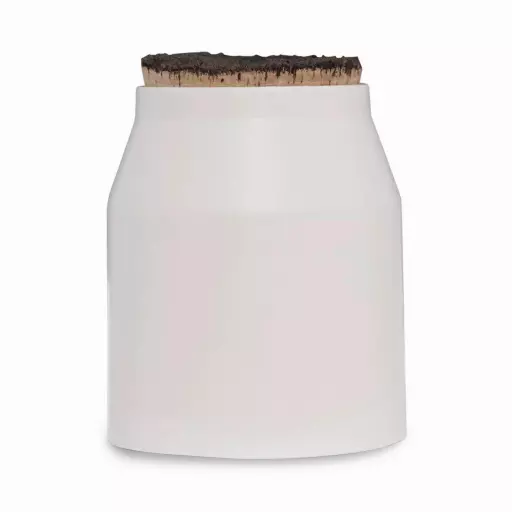 Medium Ceramic Storage Jar with Weathered Cork Lid