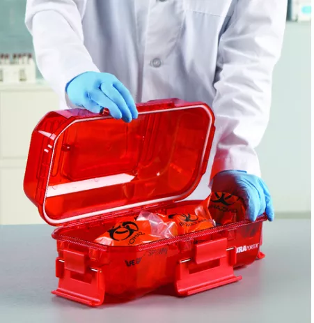 Specimen Storage and Trasnport Box, 380 X 196 X 160 MM, Red