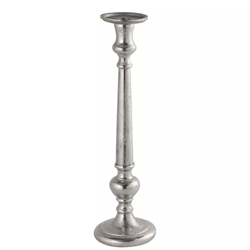 Farrah Collection Small Silver Dinner Candle Holder