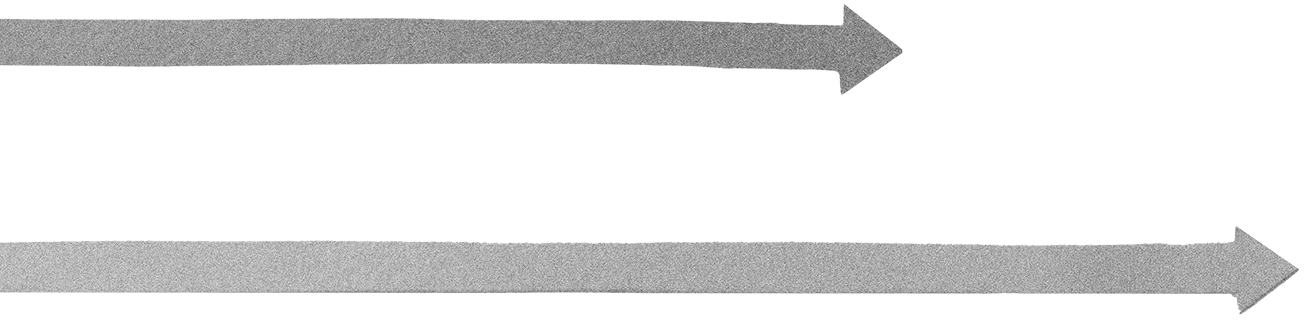 2 black and white arrows pointing right