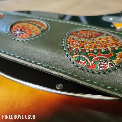 Pinegrove GS98 green woven guitar strap135533.jpg