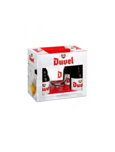 Duvel Gift Pack 4x33cl & Glass