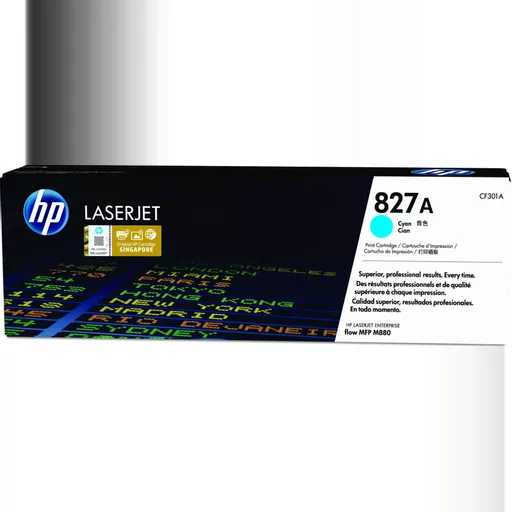 HP CF301A/827A Toner cyan, 32K pages ISO/IEC 19798 for HP Color LaserJet M 880