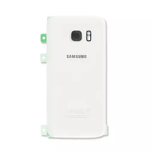 Back Cover w/ Camera Lens (Service Pack) (White) - For Galaxy S7 (G930)