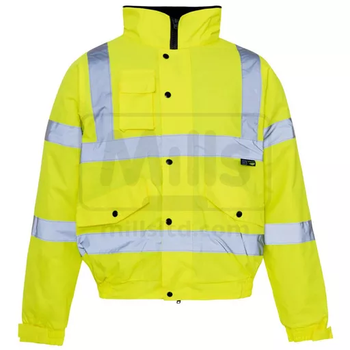 Hi Vis Bomber Jacket - Yellow