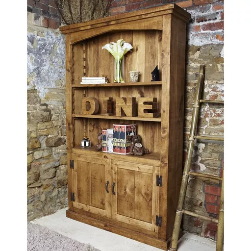 Devonshire Plank Bookcase with Cupboard