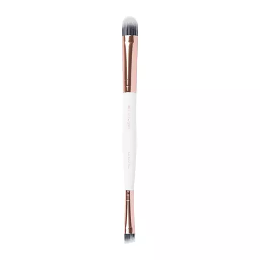 Brushworks White & Gold Double Ended Eye Brush