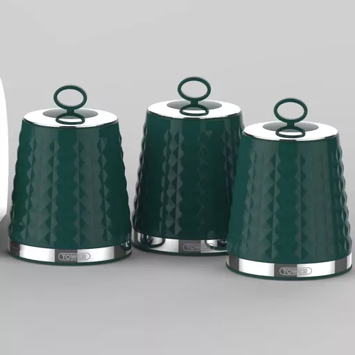 Solitaire Set of 3 Canisters