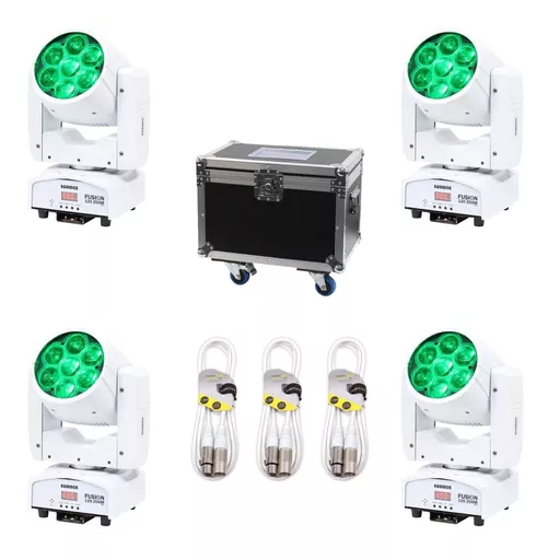 Equinox 120 Zoom MKIII with Quad Flight Case Bundle (White)