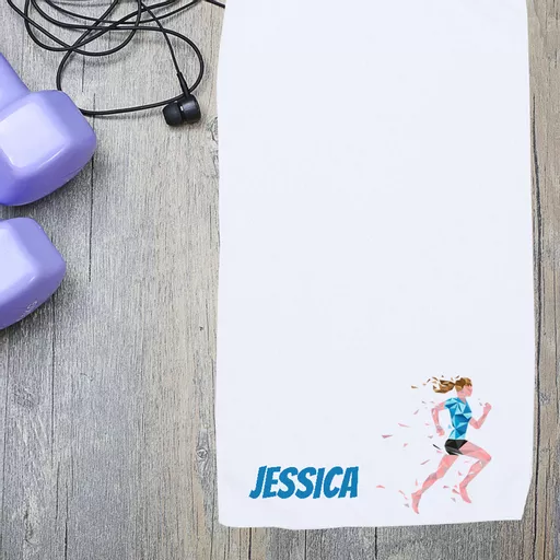 Personalised Sports Towel - Female Runner