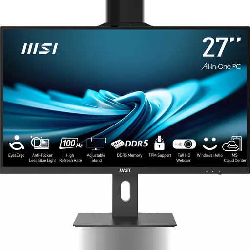 MSI Pro AP272P 14M Intel Core i5 14400 All in One PC, (16GB RAM, 512GB SSD, Windows 11PRO), 27 Inch IPS Screen/UHD Graphics/Type-C/USB/LAN/HDMI/DP/WiFi 6E/BT 5.3/VESA