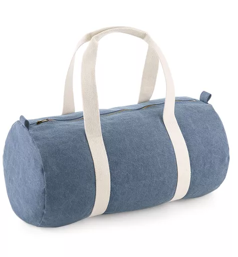 Denim Barrel Bag