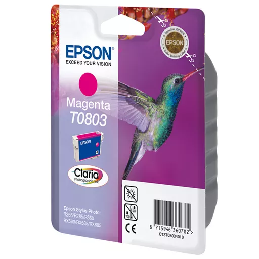 Epson C13T08034010/T0803 Ink cartridge magenta, 220 pages ISO/IEC 24711 7,4ml for Epson Stylus Photo P 50/PX/PX 730/R 265