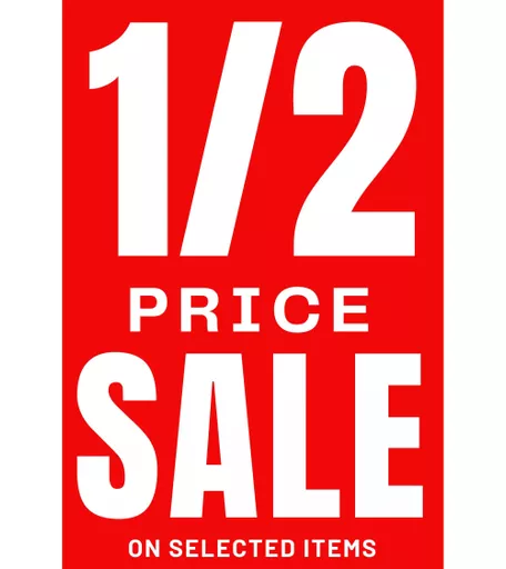 '1/2 Price Sale On Selected Items' Large Poster - 1040mm x 1550mm