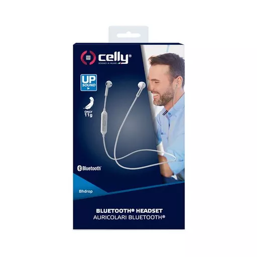Celly BhDrop Headset Neck-band Micro-USB Bluetooth White