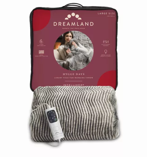 Dreamland IntelliHeat Zebra Throw