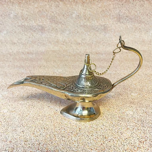 Early Islamic Replica Brass Oil Lamp