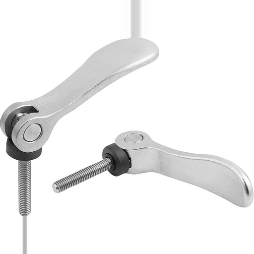 K2126 - Adjustable Cam Levers With Stainless Steel Handle & Stainless Steel Thread M3-M10