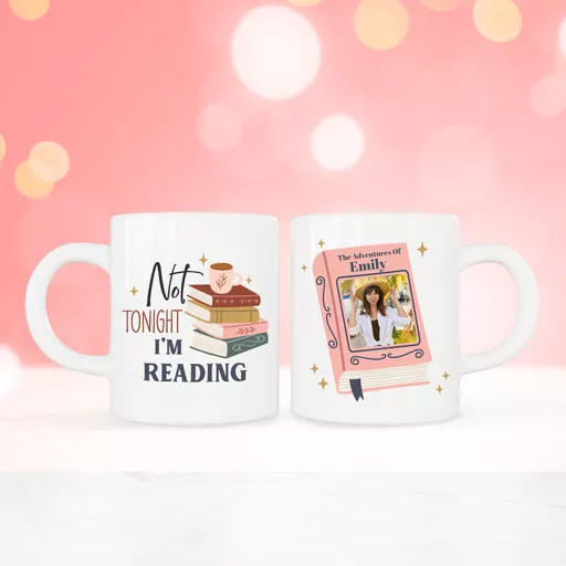 Personalised Not Tonight I'm Reading Photo Mug
