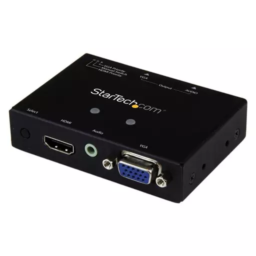 StarTech.com 2x1 VGA + HDMI to VGA Converter Switch w/ Priority Switching – 1080p