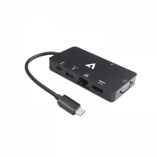 V7 V7UC-U3CRJ45HDVG-BLK USB graphics adapter 3840 x 2160 pixels Black