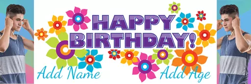 Make Their Day Unforgettable - surprise them with a personalised photo happy birthday banner