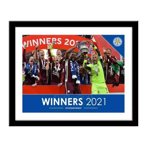 Personalised Leicester City FC Winners 2021 Framed Print