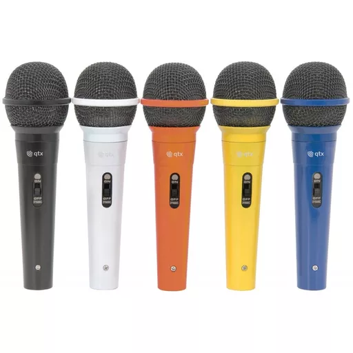 QTX Dynamic Microphones Set of 5 Colours