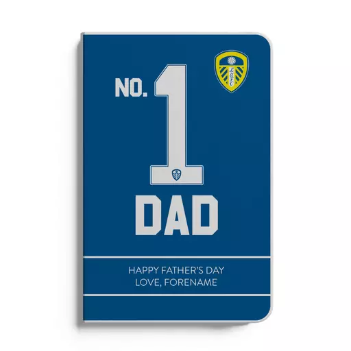 Leeds United FC No.1 Dad A5 White Lined Notebook