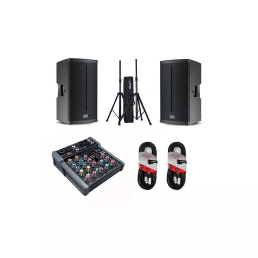 FBT X-Lite 110A Active Speaker with Stand & Mixer Bundle
