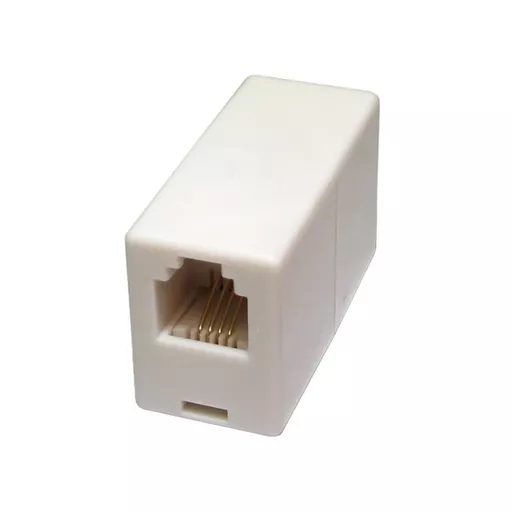 RJ11 Straight Coupler (6P4C) - White