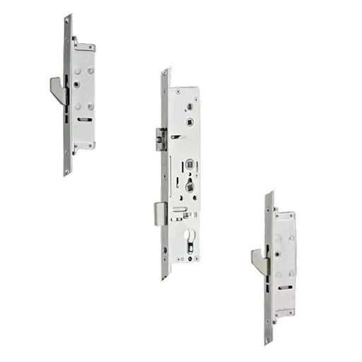 LOCKMASTER Lever Operated Latch & Deadbolt 92/62 Twin Spindle 20mm Radius 2 Hook