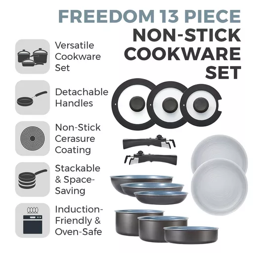 Freedom 13 Piece Cookware Set Graphite