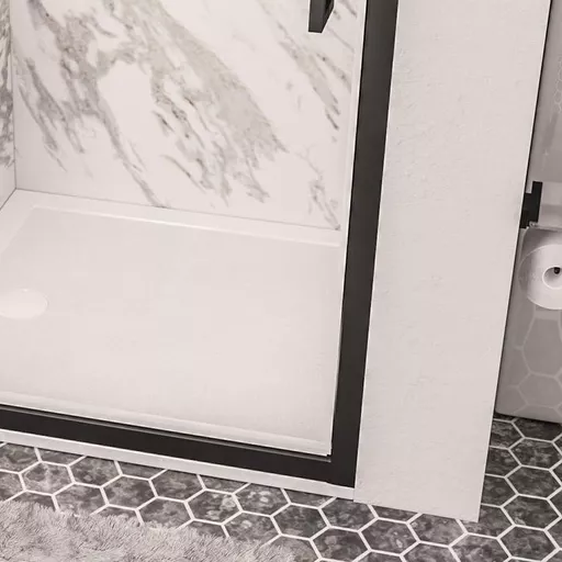 Corsair Anti-Slip 900 x 900mm Square 28mm Shower Tray - White