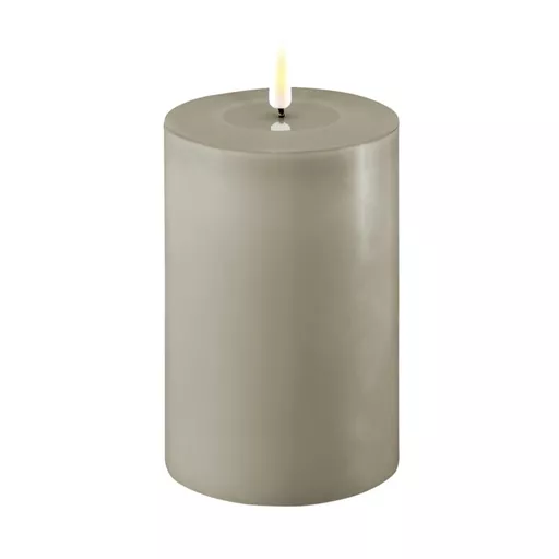 LED Pillar Candle 10x15cm - Latte