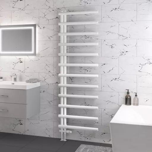 Marlow E-Style 1750 x 600 Towel Rail Matt White